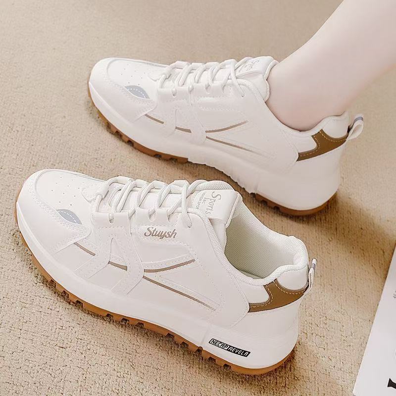 Outdoor Sports Shoes - Women's Fashionable White Casual Sports Shoes