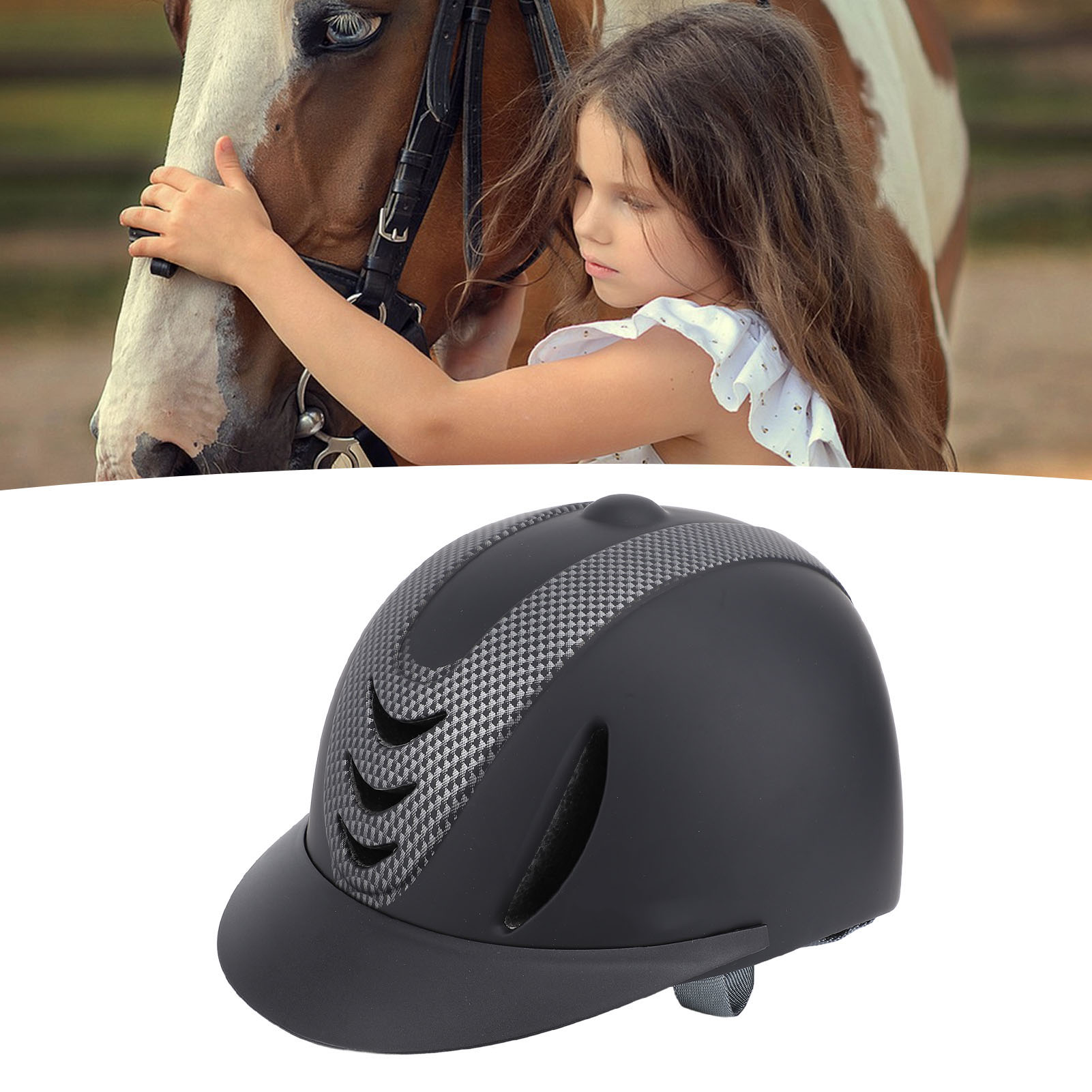 Equestrian Helmet - Children Horse Riding Helmet Breathable Removable