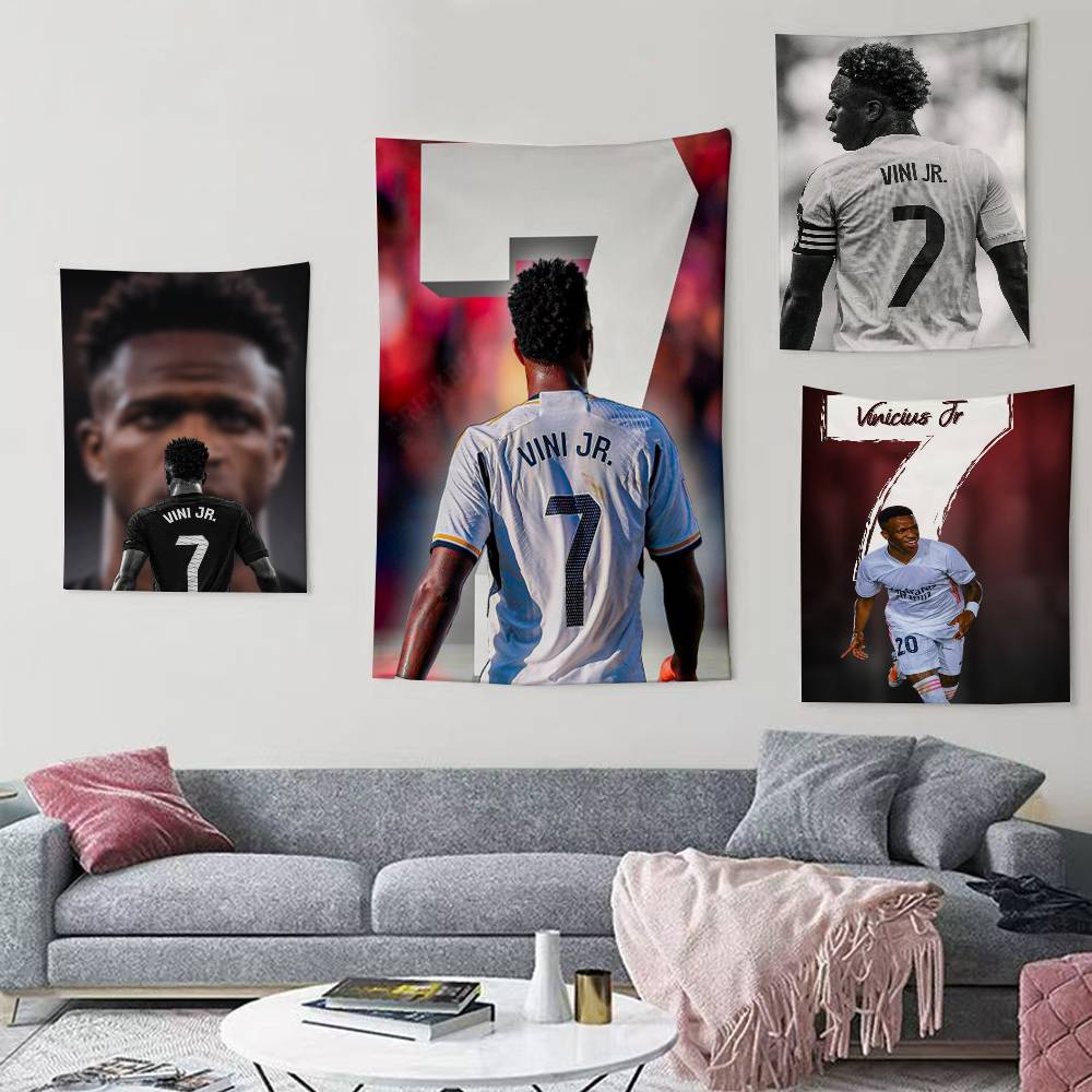 Outdoor Sport Background - V-Vinicius Junior Football Sport Player Flags