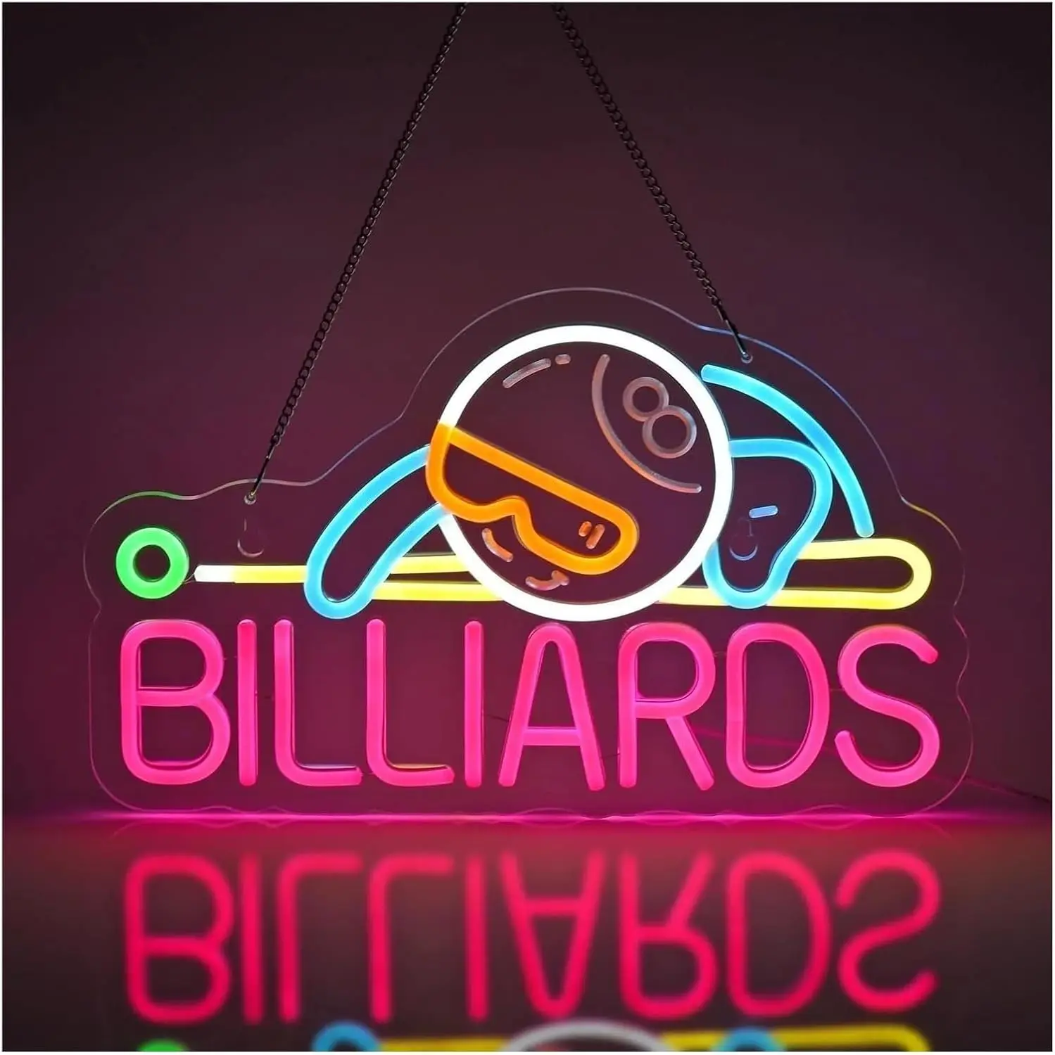 Outdoor Sports Hall - Billiards 8 Ball LED Neon Sign