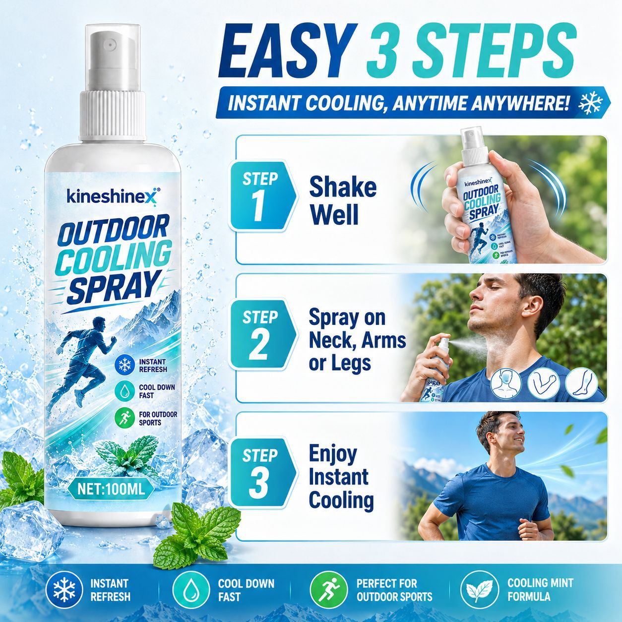 Outdoor Cooling Spray 100ml–In - Outdoor Sport Gear 评论和价格