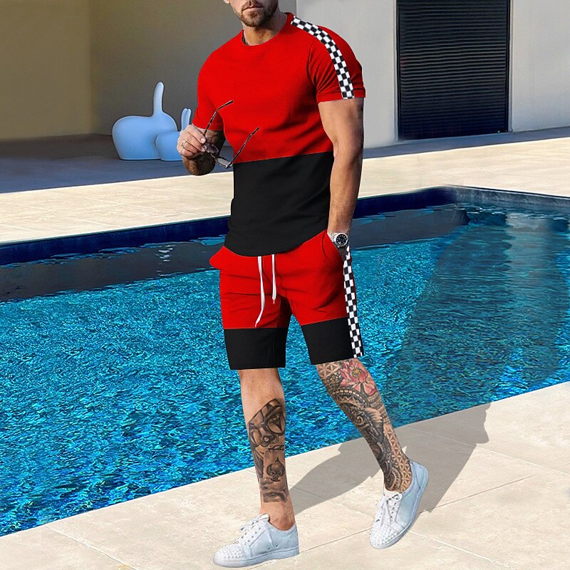 Men's Pattern Color Blocked 2- - Outdoor Sport Leisure 评论和价格