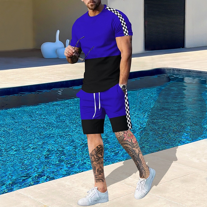 Men's Pattern Color Blocked 2- - Outdoor Sport Leisure 评论和价格