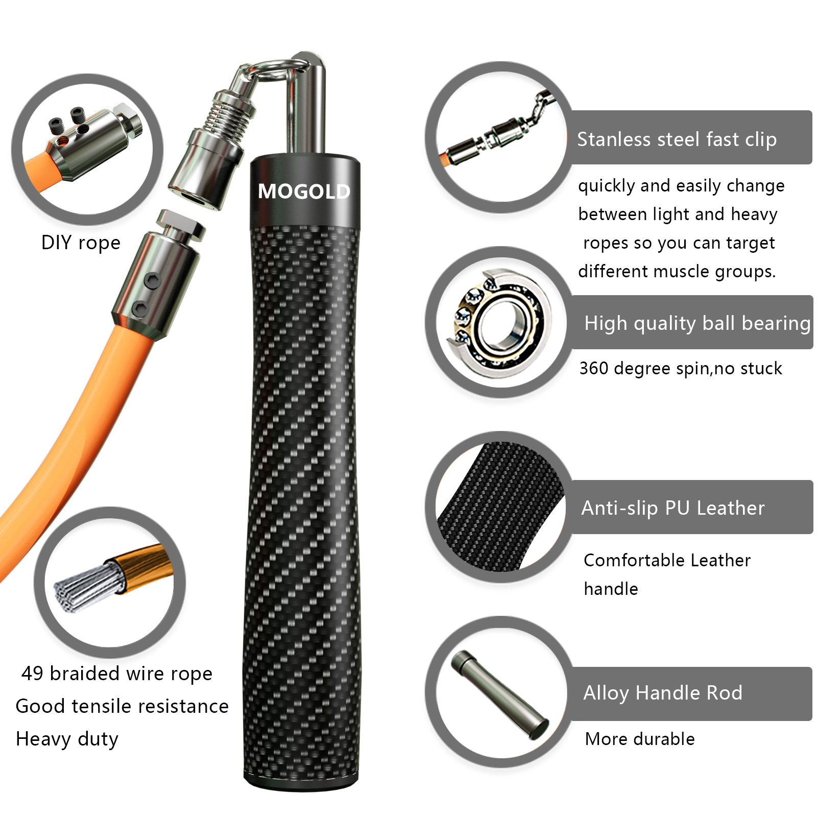 MOGOLD High-Speed Jump Rope |  - Speed Skipping Rope 评论和价格