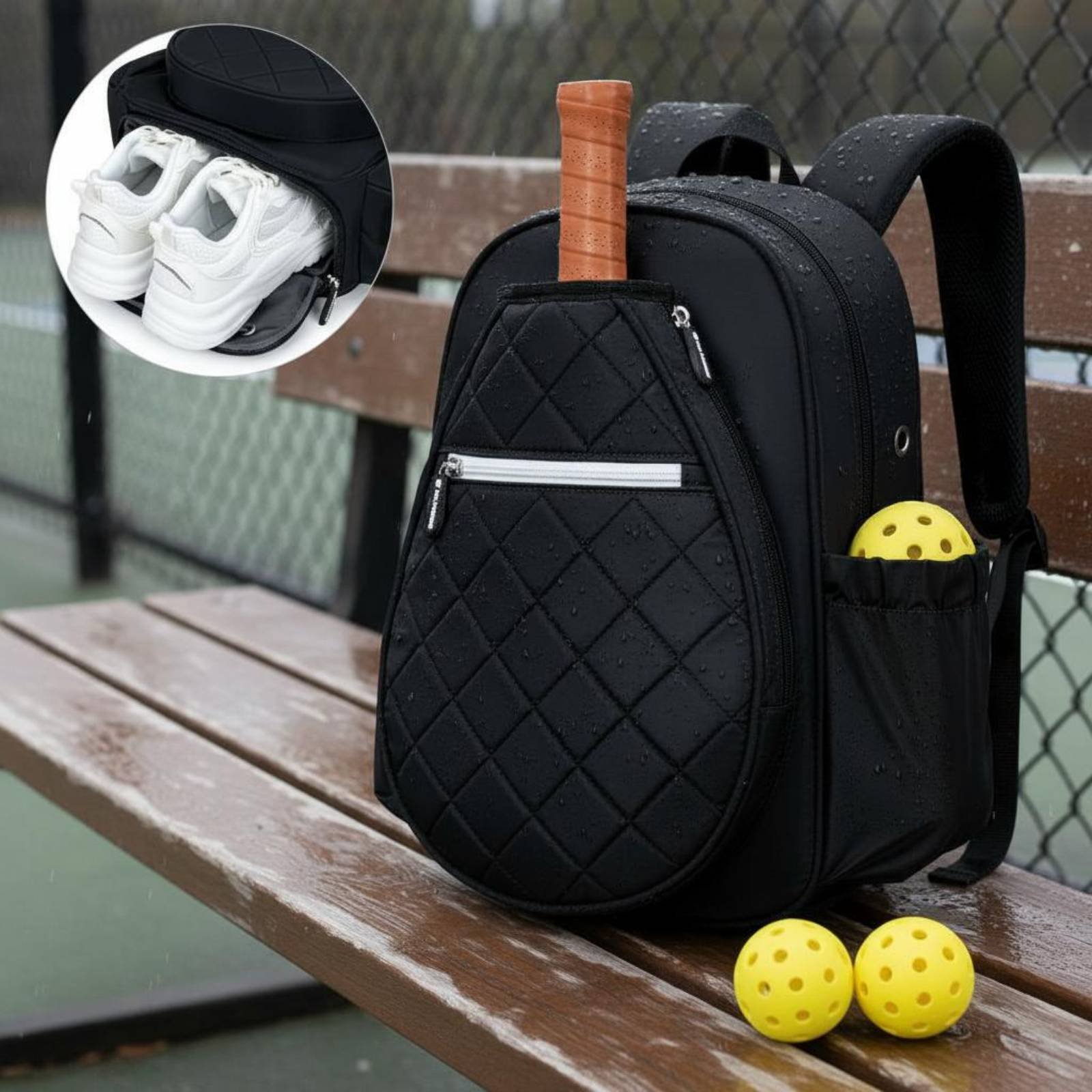Quilted Pickleball Backpack Li - Outdoor Sports Shoes 评论和价格