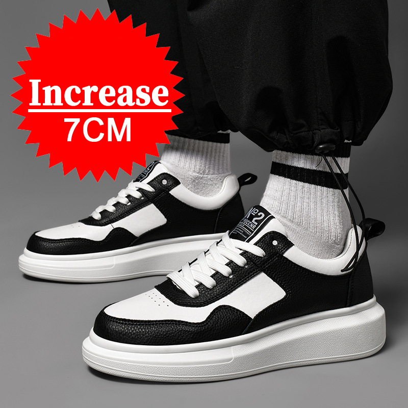 Luxury Leather Elevator Shoes  - Outdoor Sport With Sticks 评论和价格