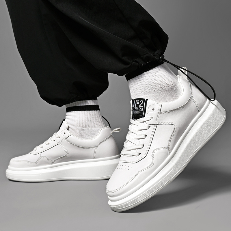 Luxury Leather Elevator Shoes  - Outdoor Sport With Sticks 评论和价格